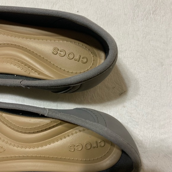 🦋 Crocs Women’s Marin Colorlite Gray Ballet Slip On Flats Size W7. - Picture 7 of 9